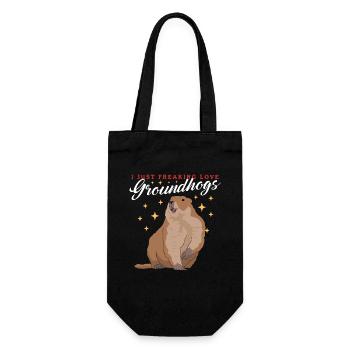 Groundhog Munggen Mankai Groundhog Gift - Gift Bag for Bottles - black - Front