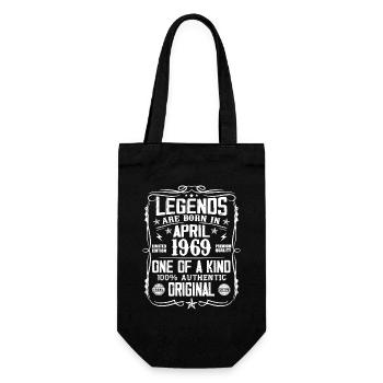 The Legends Were Born in April 1969 - Gift 1969 - Gift Bag for Bottles - black - Front