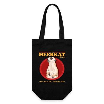 Meerkat Funny Meerkat Gift - Gift Bag for Bottles - black - Front