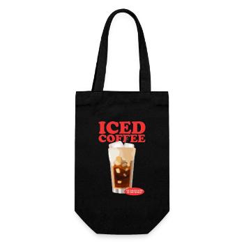 Iced Coffee Coffee Lover Iced Coffee Gift - Gift Bag for Bottles - black - Front