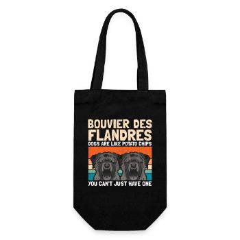 Bouvier des Flandres Vlaamse Koehond Gift - Gift Bag for Bottles - black - Front