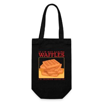 Waffles Waffle Lover Waffle Gift - Gift Bag for Bottles - black - Front