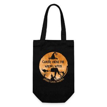 Cancer Chose The Wrong Witch Appendectomy - Gift Bag for Bottles - black - Front