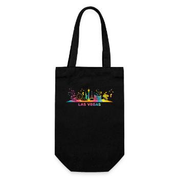Las Vegans Skyline Stadtbild Las Vegas - Geschenkbeutel für Flaschen - Schwarz - Vorne