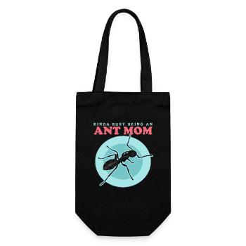 Ameisen Mom | Ameisenfarm Formicarium Geschenk - Geschenkbeutel für Flaschen - Schwarz - Vorne