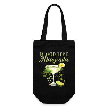 Blood Type Margarita Tequila Junggesellenabschied - Geschenkbeutel für Flaschen - Schwarz - Vorne