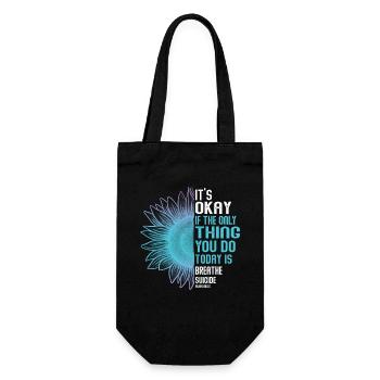 Suicide Prevention Awareness - Gift Bag for Bottles - black - Front