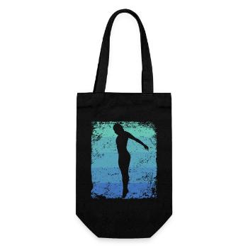 Diving, Artistic Jumping, Synchronized Diving - Gift Bag for Bottles - black - Front