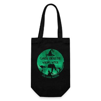 Cancer Witch Green Liver Cancer - Gift Bag for Bottles - black - Front