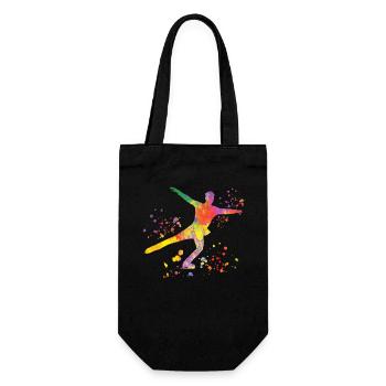 Figure Skater Ice Skating Figure Skating - Gift Bag for Bottles - black - Front