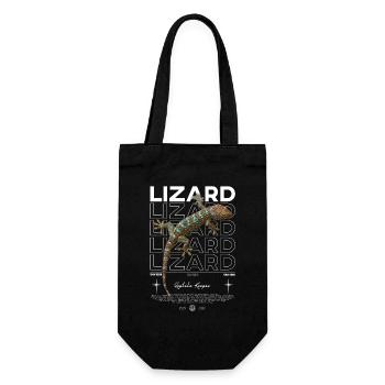 Tokajer Gecko Streetwear Eidechse Hüter - Geschenkbeutel für Flaschen - Schwarz - Vorne