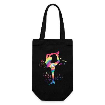 Eiskunstläufer Schlittschuhlaufen Eiskunstlauf - Geschenkbeutel für Flaschen - Schwarz - Vorne