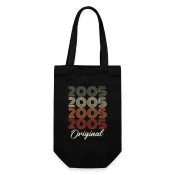 2005 Original Vintage Birthday Gift 2005 - Gift Bag for Bottles - black - Front