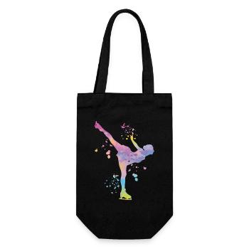Eiskunstläufer Schlittschuhlaufen Eiskunstlauf - Geschenkbeutel für Flaschen - Schwarz - Vorne