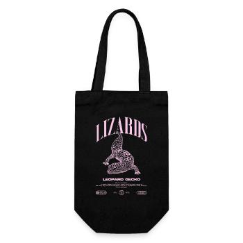 Leopard Gecko Modern Reptile Keeper Streetwear - Geschenkbeutel für Flaschen - Schwarz - Vorne