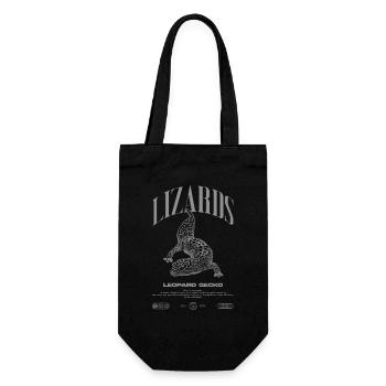 Leopard Gecko Modern Reptile Keeper Streetwear - Geschenkbeutel für Flaschen - Schwarz - Vorne