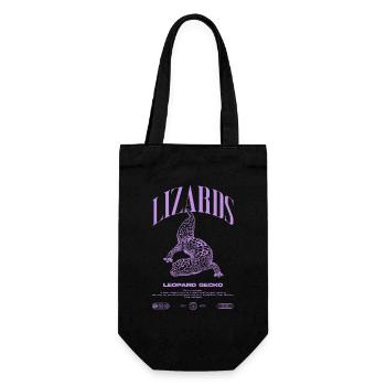 Leopard Gecko Modern Reptile Keeper Streetwear - Gift Bag for Bottles - black - Front