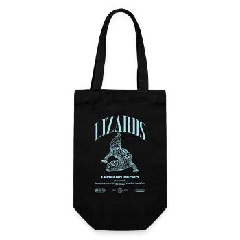 Leopard Gecko Moderne Reptilienwärter Streetwear - Geschenkbeutel für Flaschen - Schwarz - Vorne