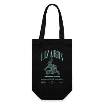 Leopard Gecko Moderne Reptilienwärter Streetwear - Geschenkbeutel für Flaschen - Schwarz - Vorne