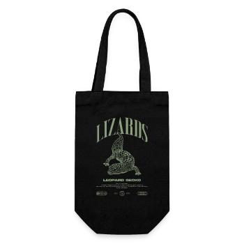 Leopard Gecko Moderne Reptilienwärter Streetwear - Geschenkbeutel für Flaschen - Schwarz - Vorne