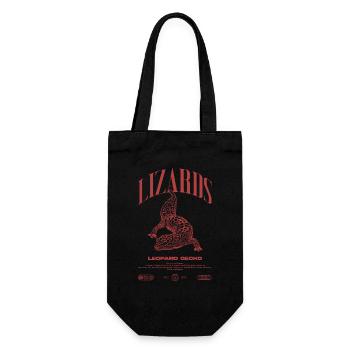 Leopard Gecko Moderne Reptilienwärter Streetwear - Geschenkbeutel für Flaschen - Schwarz - Vorne