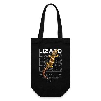 Leopard Gecko Streetwear Eidechse Hüter - Geschenkbeutel für Flaschen - Schwarz - Vorne
