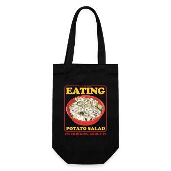 Kartoffelsalat Härdöpfelsalat Geschenk - Geschenkbeutel für Flaschen - Schwarz - Vorne