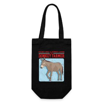 Esel Eselbesitzer Eselliebhaber Geschenk - Geschenkbeutel für Flaschen - Schwarz - Vorne