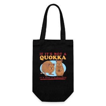 Quokka Kurzschwanzkängurus Quokkas Geschenk - Geschenkbeutel für Flaschen - Schwarz - Vorne