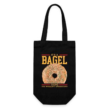 Bagel Beigel Bagel Bread Gift - Gift Bag for Bottles - black - Front