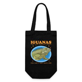 Iguana Reptile Lizard Iguanas Gift - Gift Bag for Bottles - black - Front