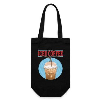 Iced Coffee Iced Coffee Coffee Lover Gift - Gift Bag for Bottles - black - Front