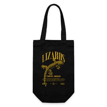Tokay Gecko Modern Reptile Keeper Streetwear - Geschenkbeutel für Flaschen - Schwarz - Vorne