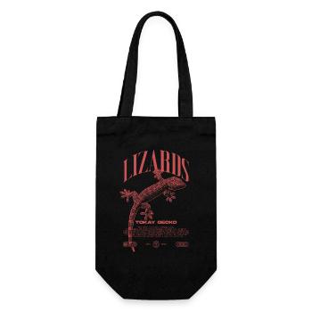 Tokay Gecko Modern Reptile Keeper Streetwear - Geschenkbeutel für Flaschen - Schwarz - Vorne