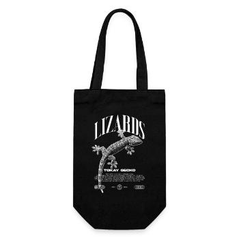 Tokay Gecko Modern Reptile Keeper Streetwear - Geschenkbeutel für Flaschen - Schwarz - Vorne