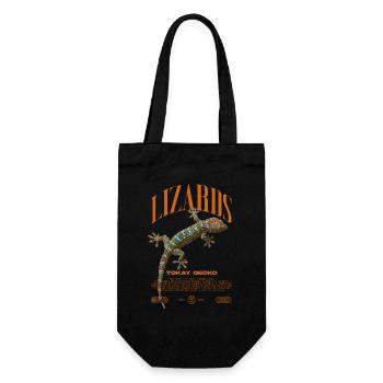 Tokay Gecko Modern Reptile Keeper Streetwear - Geschenkbeutel für Flaschen - Schwarz - Vorne