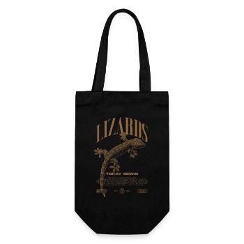 Tokay Gecko Modern Reptile Keeper Streetwear - Geschenkbeutel für Flaschen - Schwarz - Vorne