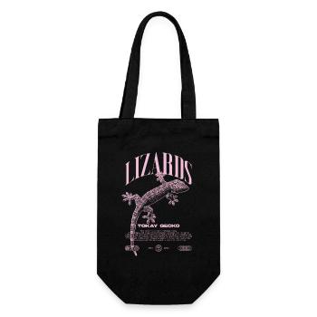 Tokay Gecko Modern Reptile Keeper Streetwear - Geschenkbeutel für Flaschen - Schwarz - Vorne
