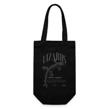 Tokay Gecko Modern Reptile Keeper Streetwear - Geschenkbeutel für Flaschen - Schwarz - Vorne