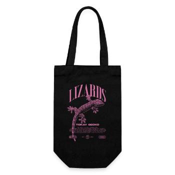 Tokay Gecko Modern Reptile Keeper Streetwear - Geschenkbeutel für Flaschen - Schwarz - Vorne