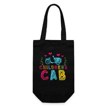 Cargo Kindertaxi Retro Cargo Fahrrad Cargobike - Geschenkbeutel für Flaschen - Schwarz - Vorne