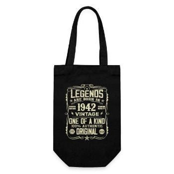 Hergestellt im Jahr 1942 Vintage Jubiläumsgeschenk 1942 - Geschenkbeutel für Flaschen - Schwarz - Vorne