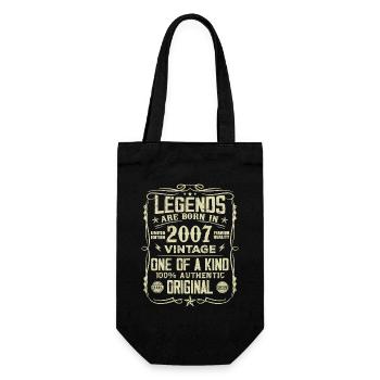 Fabriqué En 2007 Vintage Cadeau Anniversaire 2007 - Sac à bouteille - noir - Devant