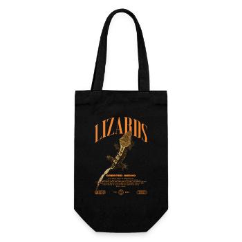 Gecko à crête Streetwear gardien de lézard - Sac à bouteille - noir - Devant