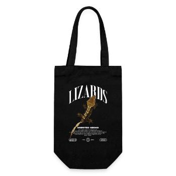 Gecko à crête Streetwear gardien de lézard - Sac à bouteille - noir - Devant