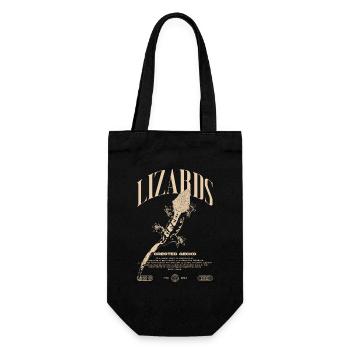 Gecko à crête Streetwear gardien de lézard - Sac à bouteille - noir - Devant