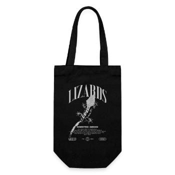 Gecko à crête Streetwear gardien de lézard - Sac à bouteille - noir - Devant