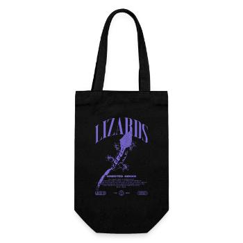 Gecko à crête Streetwear gardien de lézard - Sac à bouteille - noir - Devant