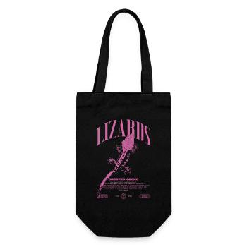 Gecko à crête Streetwear gardien de lézard - Sac à bouteille - noir - Devant