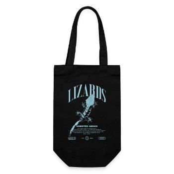 Gecko à crête Streetwear gardien de lézard - Sac à bouteille - noir - Devant